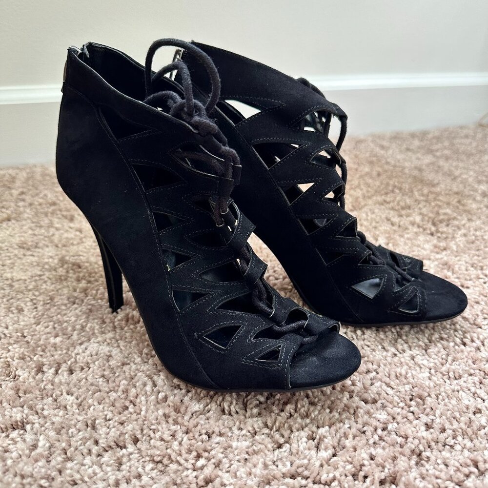 Chinese Laundry Strappy Cage Heels in Black Size 8 - Picture 2 of 8